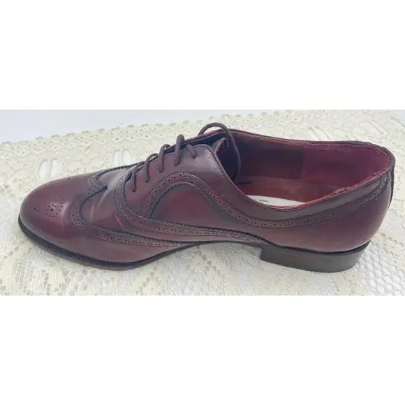 Men's Mario Bruni Oxford dress shoes - size 8 1/2 M- Brown leather - Picture 4 of 12